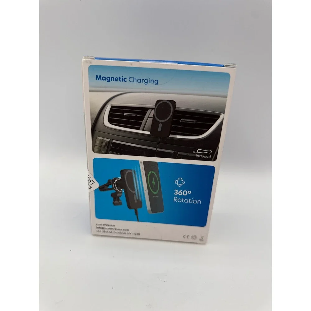 Just Wireless Magnetic Car Vent Charger Unisex OS Black New MagSafe 15W Mount